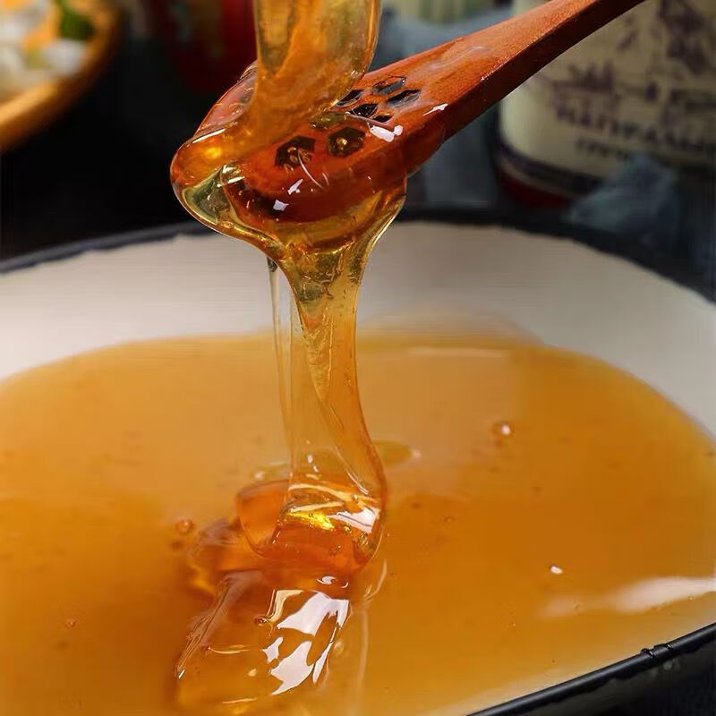 俄罗斯进口蜂蜜 俄蜜源刺五加蜜传统滋补冬熊结晶罐装食品 刺五加蜜