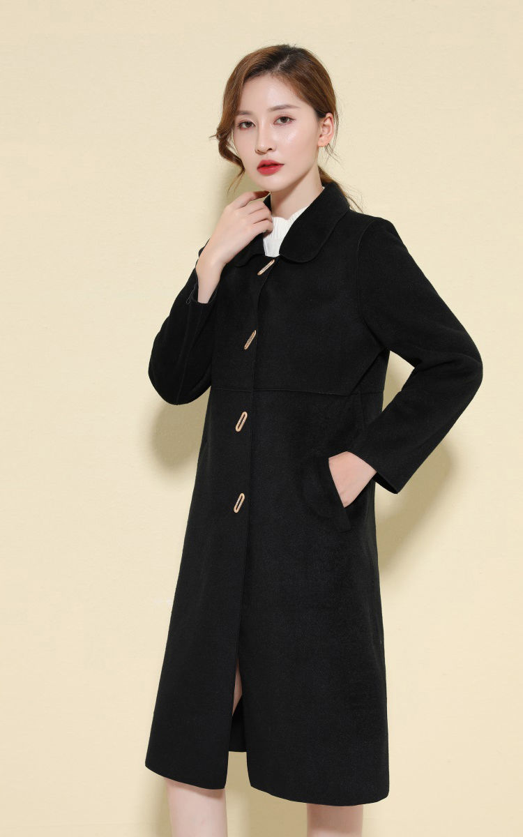 中老年人女装双面绒毛呢子大风衣外套女中长款女2022新款韩版气质春秋