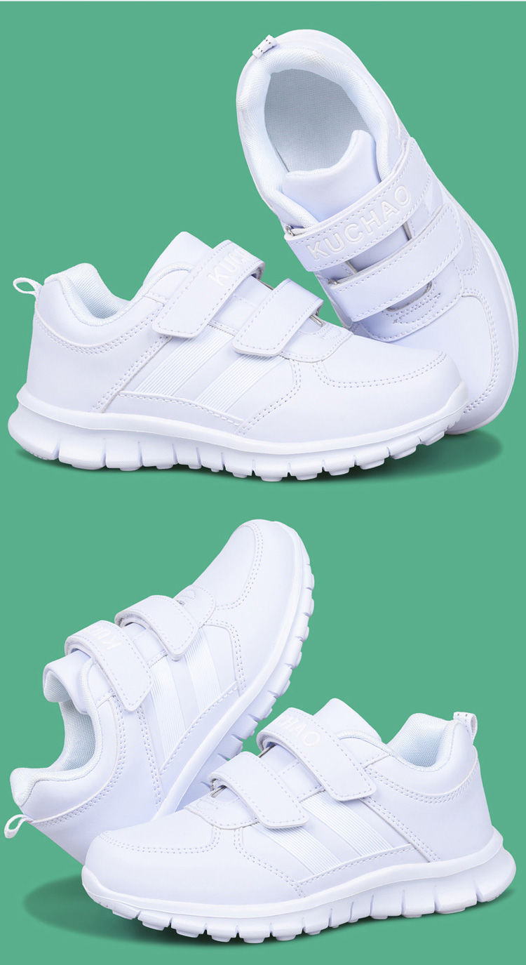 新年装秋冬儿童白色运动鞋幼儿园宝宝男童小白鞋学生白球鞋中大童鞋