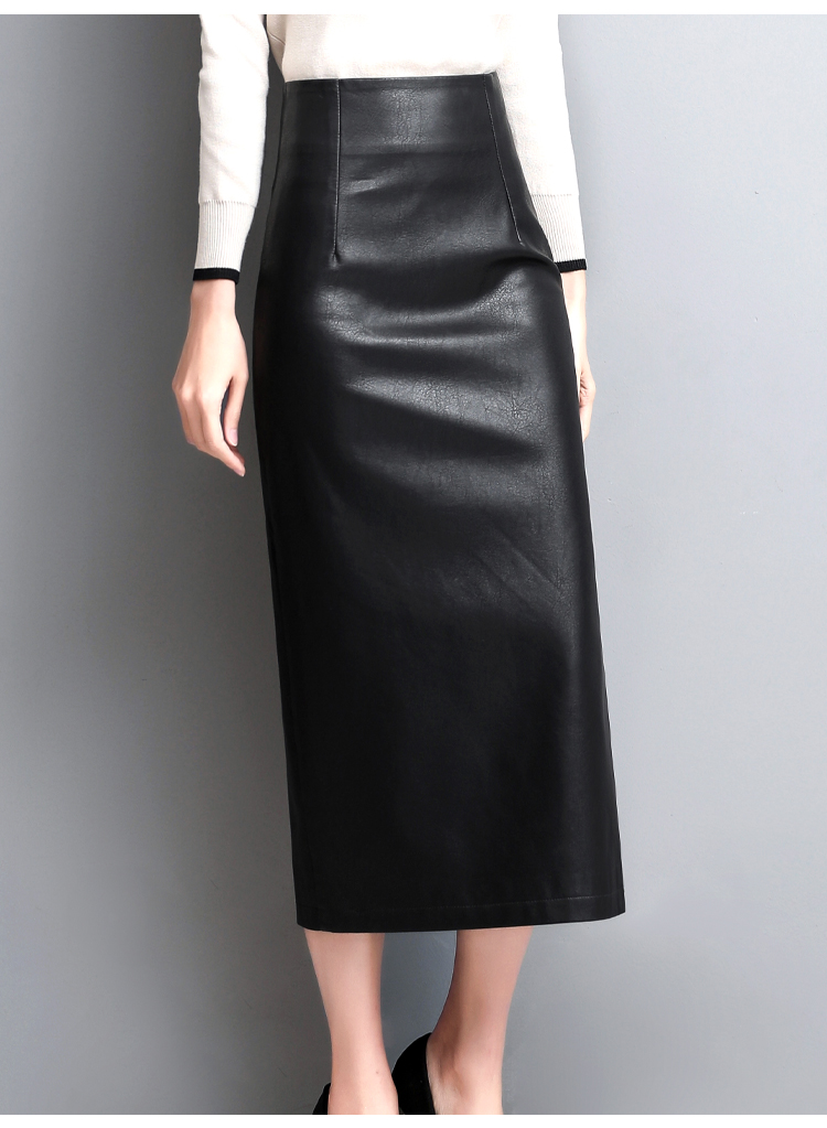 皮裙半身裙大码中长款真皮春秋天穿的新款海宁过膝裙高腰显瘦一步羊皮