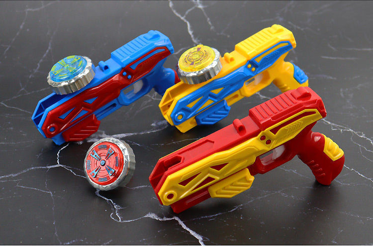 儿童魔幻旋转合金发光陀螺枪发射器对战亲子互动玩具男孩生日礼物2