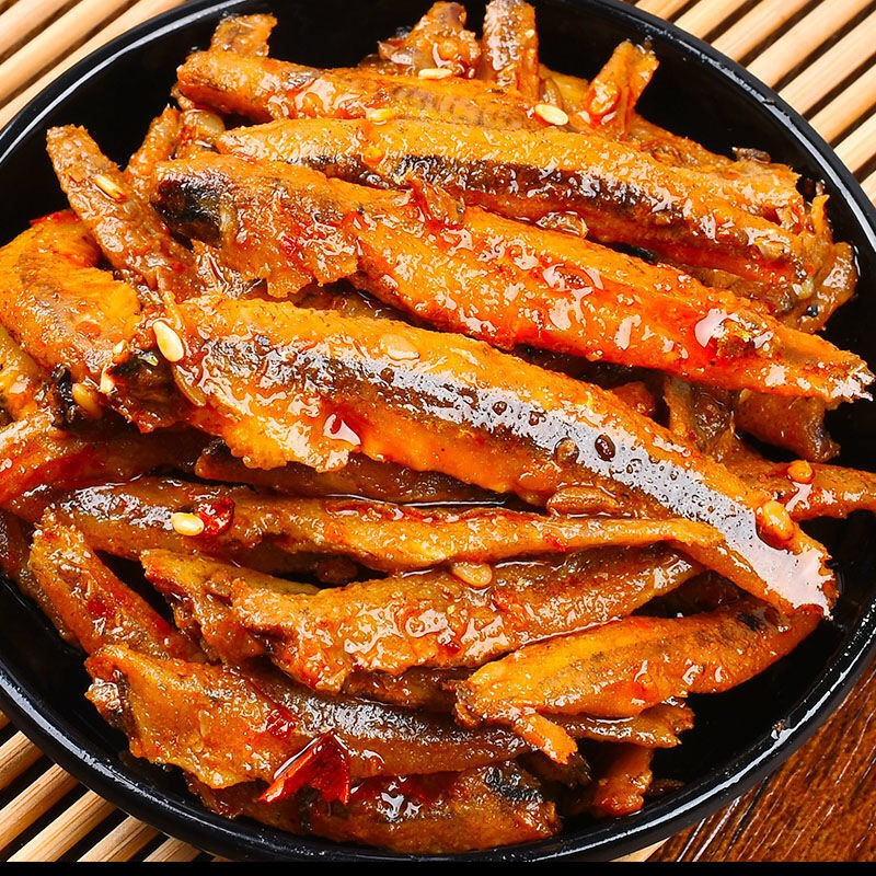 香辣小鱼仔零食批发湖南特产小鱼干麻辣毛毛鱼休闲零食即食辣鱼仔
