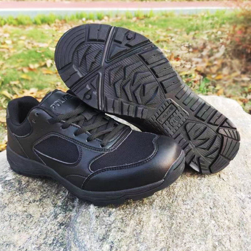 万里马训练鞋超轻执勤作训鞋布面鞋男黑色网眼跑鞋低帮胶鞋运动体能