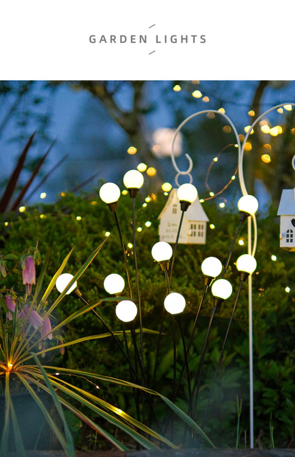 太阳能户外庭院灯家用新款花园景观草坪蒲公英发光圆球装饰氛围灯2组