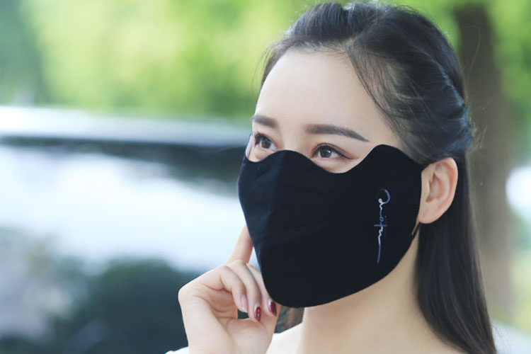 口罩女秋冬季保暖防寒加大加厚棉布透气冬天遮全脸时尚韩版kz36图形深