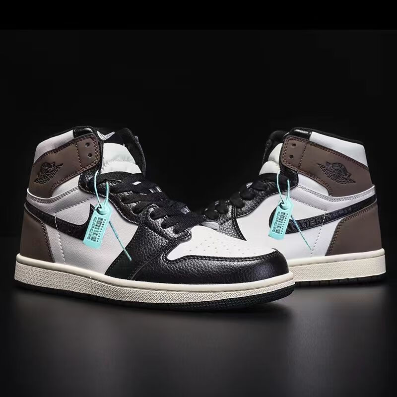 鞋板鞋大学蓝扣碎黑曜石烟灰学生情侣鞋aj莆田纯原 aj1高帮影子灰2代