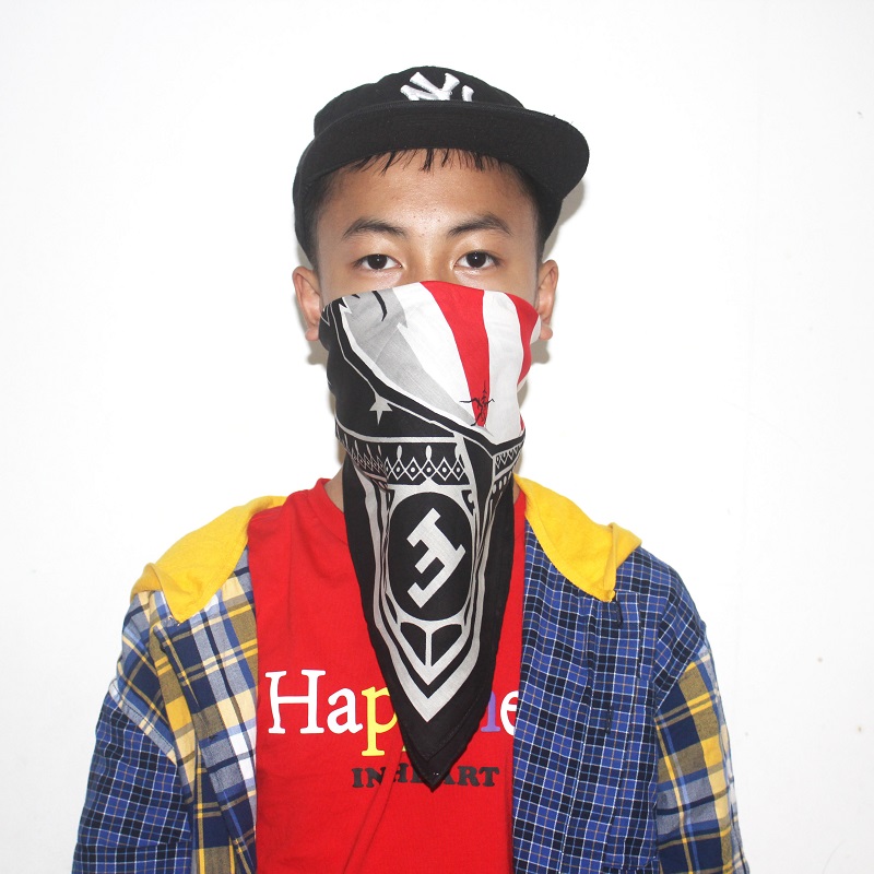 复古机车面巾骑士精神嘻哈头巾男潮人重机车摩托车骑行个性围巾hipho