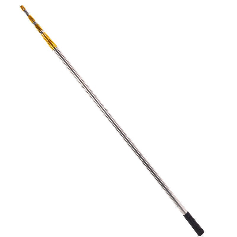 特价加厚08壁厚不锈钢抄网杆310米抄网杆伸缩杆折叠杆抄网兜抄网杆黄