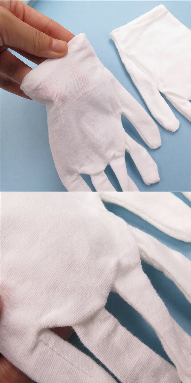 青衣麻相薄款儿童白色手套跳舞表演演出幼儿园白手套小孩学生棉质礼仪