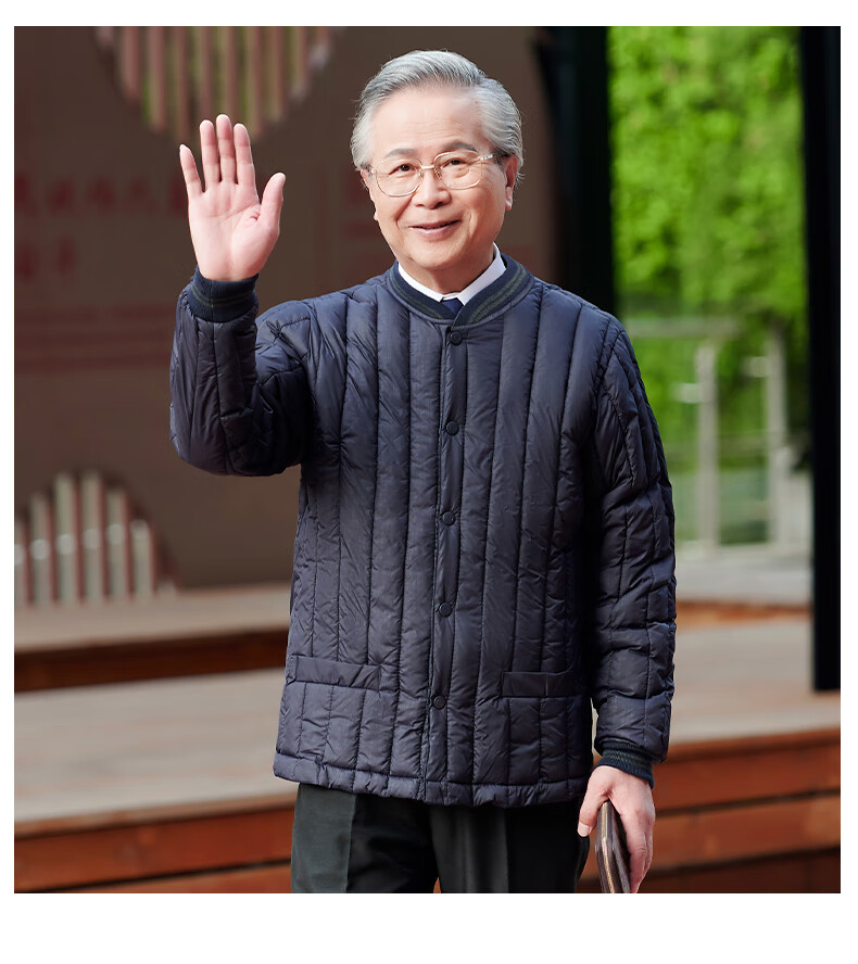 人冬装男加厚棉服爷爷老头棉衣内穿爸爸保暖棉袄外套男老年深蓝色xl