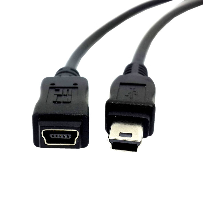 miniusb公转usb母转接头梯形t型口数据线行车记录仪电源延长线用30
