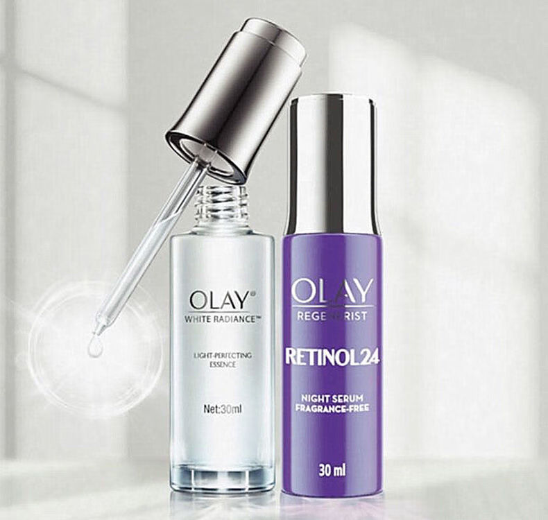 玉兰油olay双olay小白瓶精华retinol24视黄醇小紫瓶精华液小紫瓶小白