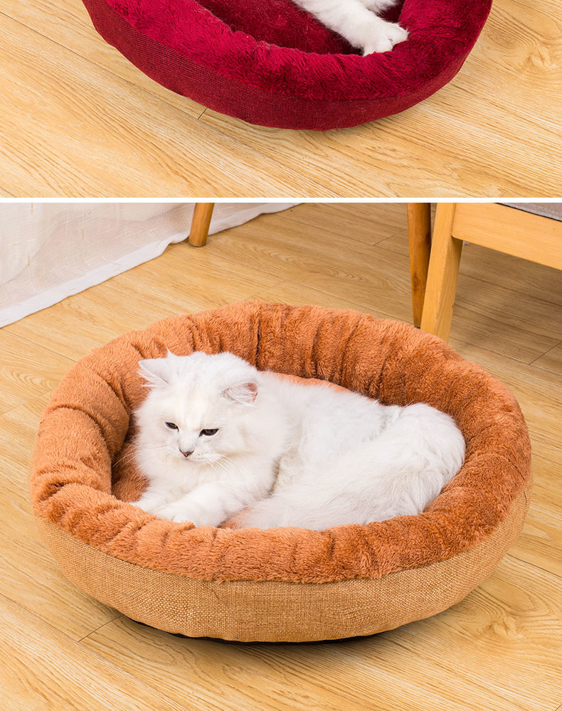 猫窝冬季保暖防寒猫咪深度睡眠窝宠物床狗窝猫狗垫子冬天睡觉用品超