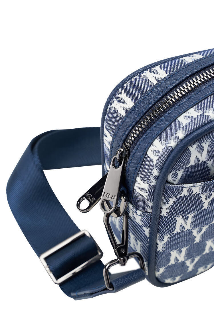 mlb韩国mb单肩包复古老花子母相机包ny刺绣潮牌斜挎包男女运动休闲包