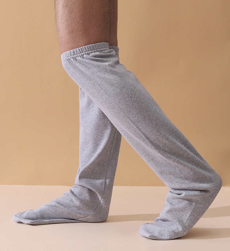 购】袜子男士男士过膝睡眠袜子睡觉穿的长筒宽松保暖春夏护腿袜到膝盖