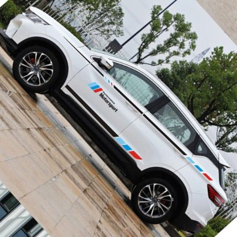 定制吉利缤越车身拉花个性装饰贴滨越腰线彩条汽车贴纸改装专用 款式5