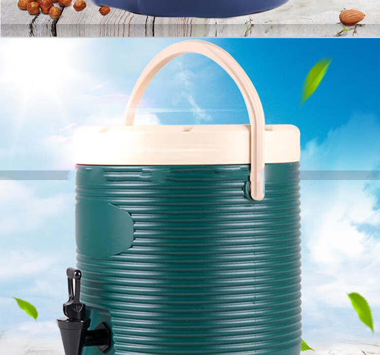 大容量塑料商用奶茶保温桶咖啡果汁豆浆饮料桶开水桶13l红色保温桶