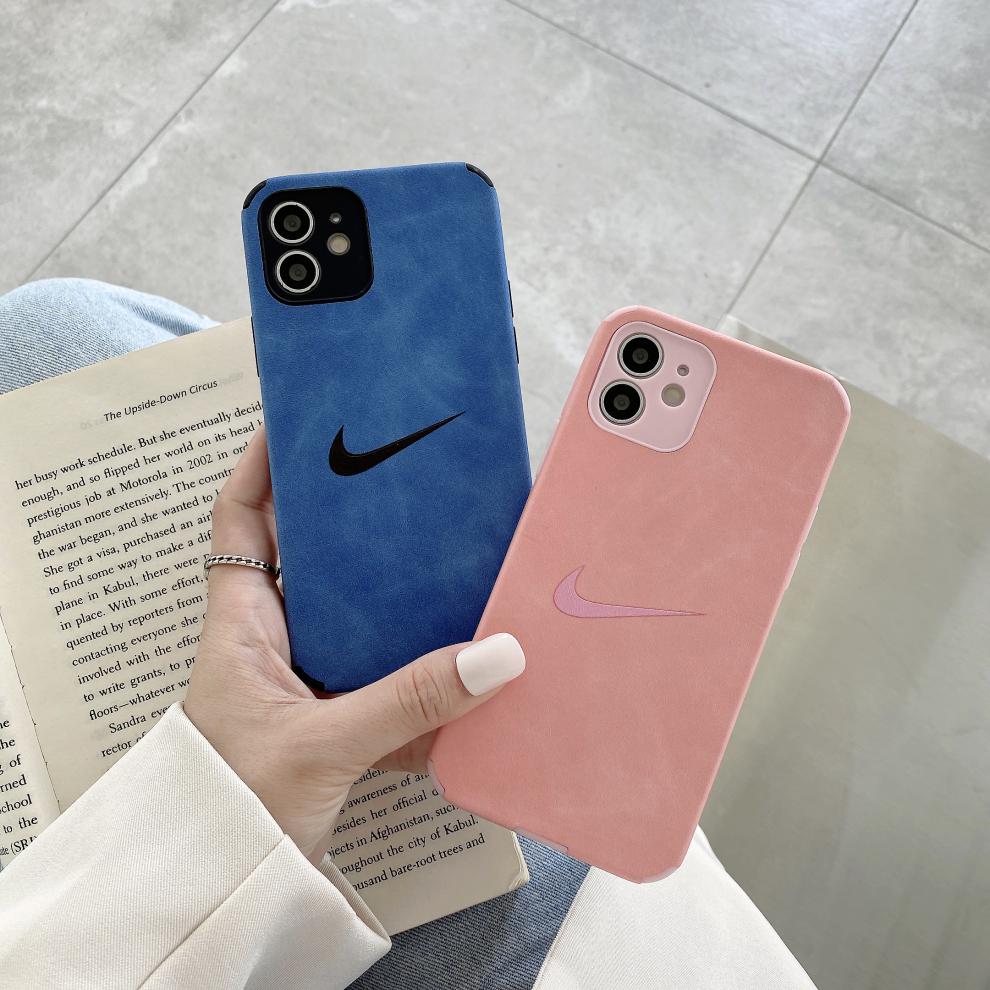 沙图(vsartero)潮牌耐克勾适用iphone12手机壳皮质11promax简约苹果x