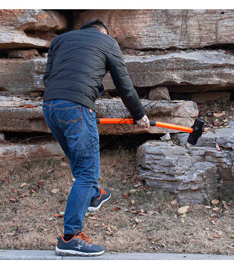 大号防震铁锤重型榔头家用防爆钢一体砸敲墙锤石头石工八角锤带把防震