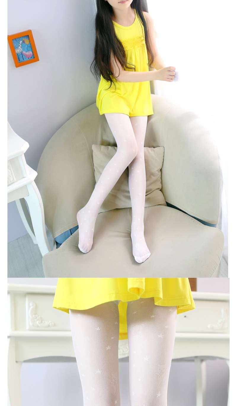 儿童连裤袜宝宝打底袜防勾丝水晶袜子白色连袜裤2条装白色蝴蝶丝袜xl