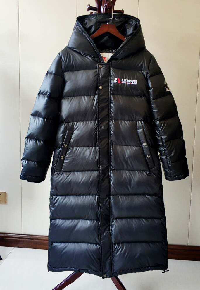 富铤fortei北京电影学院服团体定制男女冬季艺考黑色超长款过膝加厚