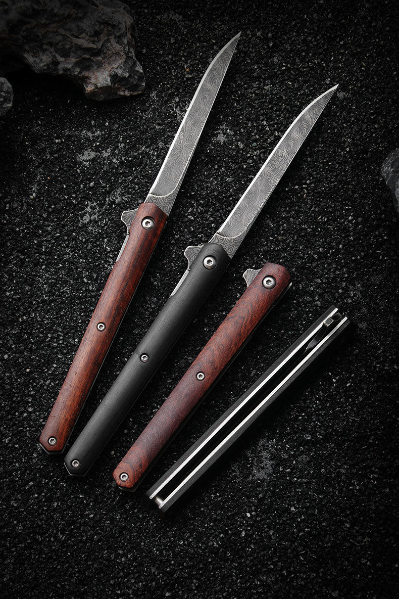 户外刀高硬度实木小刀迷你折叠刀锋利防身刀多功能刀具便携带水果刀