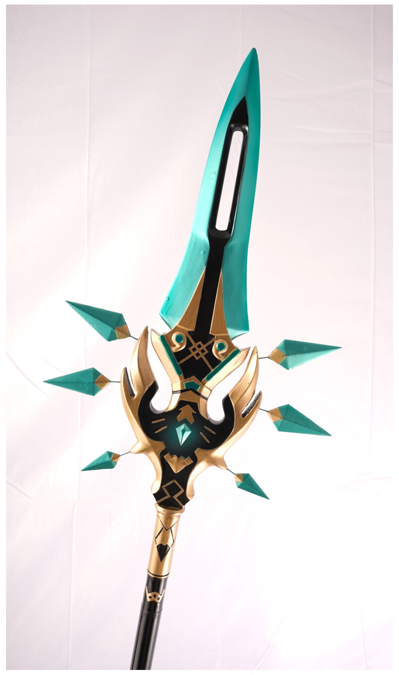 原神武1器1:1金属 和璞鸢cos魈长柄武1器未开刃树脂材质1:1魈cos道具