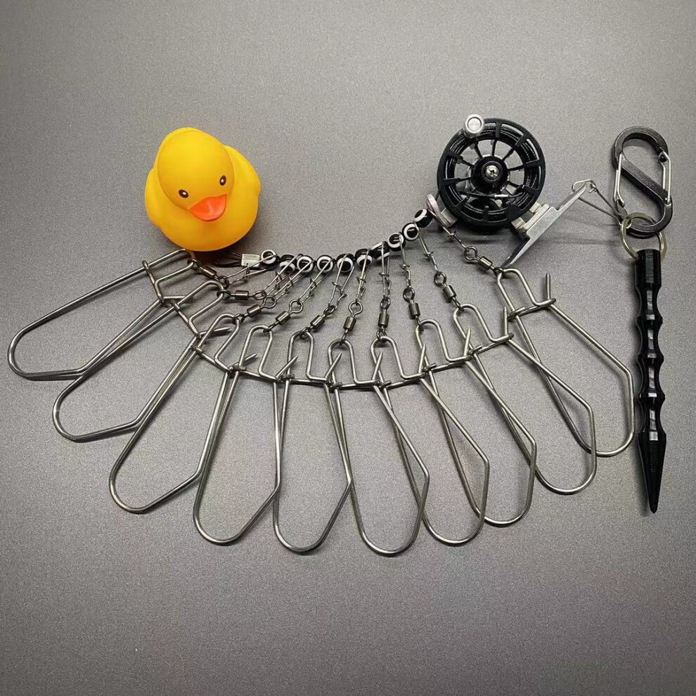 路亚活鱼扣锁鱼器鱼扣锁鱼扣活鱼锁扣鱼器多功能便携式微物大物扣红10