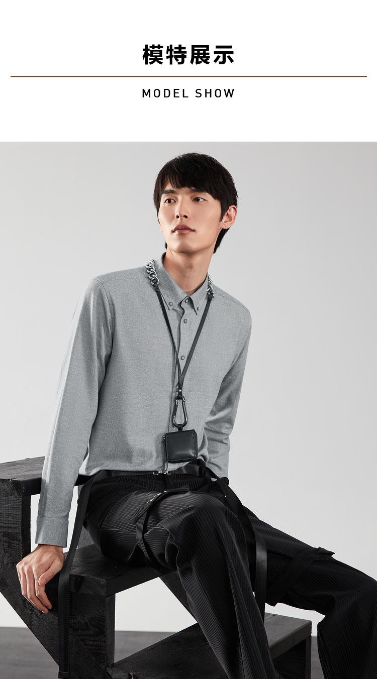 顺丰配送hla海澜之家长袖休闲衬衫男秋季简约大气舒适净色上衣hnead3d