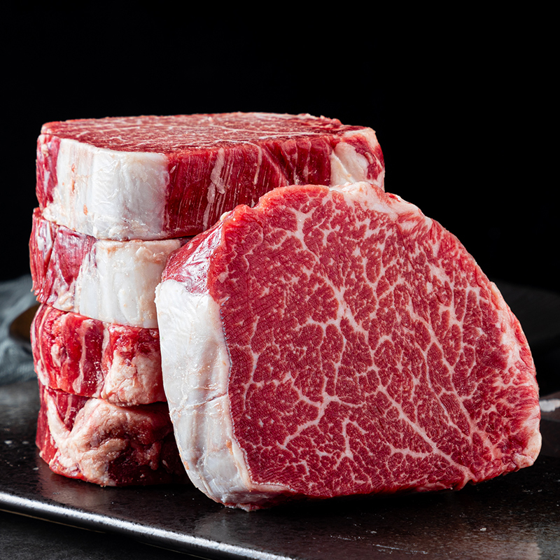 熊哥严选澳洲和牛m45菲力牛排新鲜原切雪花店2斤东思北澳洲安格斯m2
