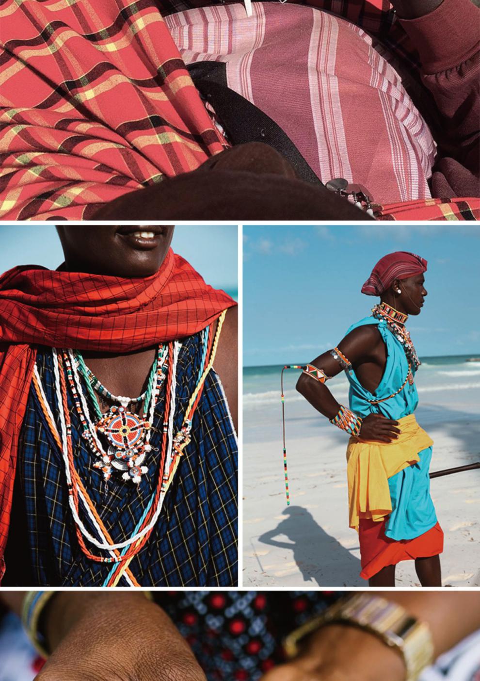 全意琳 马赛耳环部落风手工复古民族波西米亚首饰礼物非洲异域风 玫