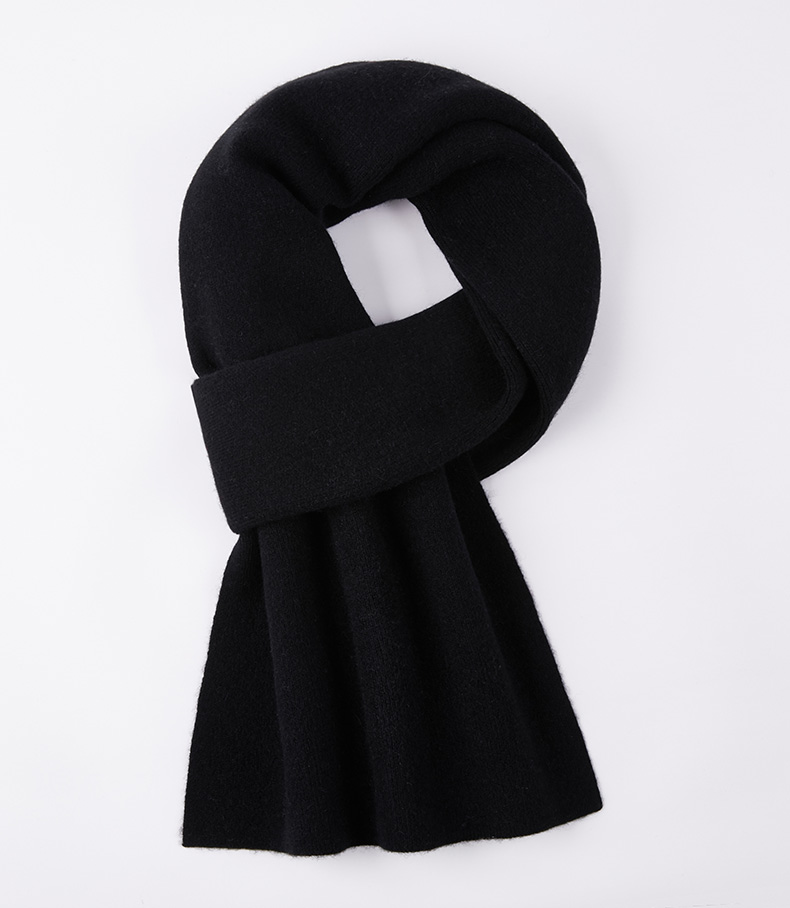 恒源祥全山羊绒围巾男女通用秋冬季红色本命年纯色针织保暖围脖c夹花