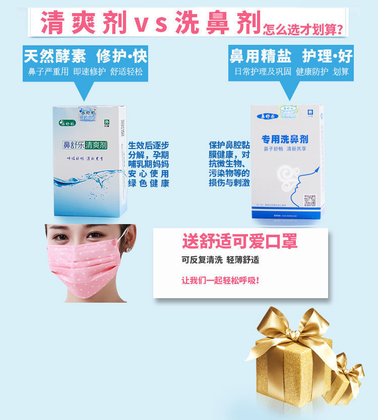 【药房直售】即轻鼻舒乐洗鼻器酵素清爽剂鼻-鼻窦咽喉黏稠异物结痂洗