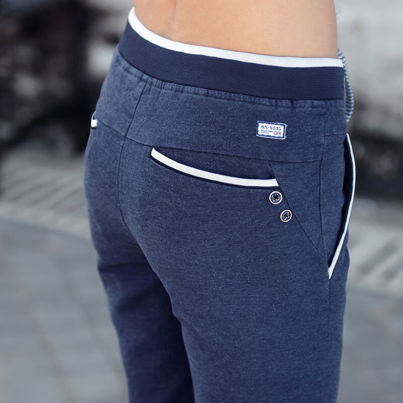 秋冬休闲裤男高品质春秋弹力男士无金属松紧腰休闲裤修身裤子无铁松紧