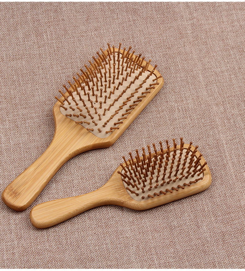 楠竹气囊梳子 楠竹气囊气垫梳头部经络按摩梳脱发不打结顺发大阪梳子
