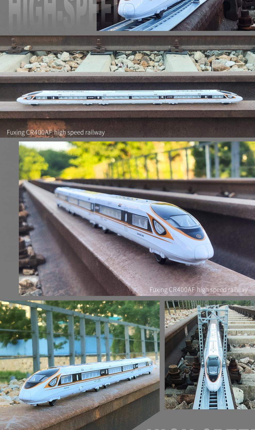 迪士尼disney高铁模型复兴号火凤凰列车儿童仿真火车轻轨合金磁吸动车