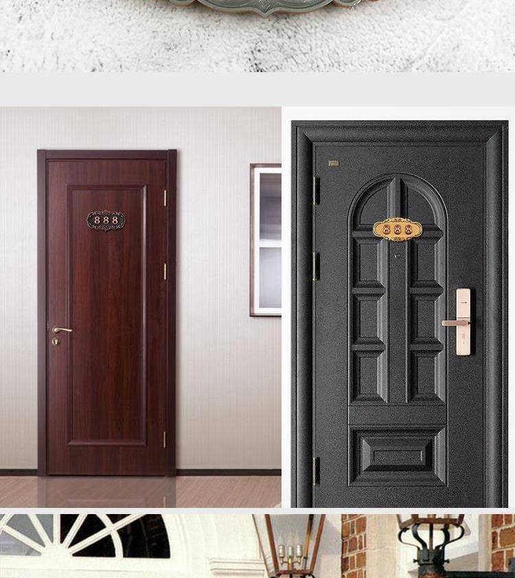 可爱数字防盗门包厢门牌号号码牌公司字母家用e至1款3或4位数可英文