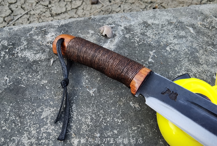 户撒阿昌手工锻打农用工具户外柴刀丛林镰刀开路刀弹簧锰钢刀睿丹熙皮