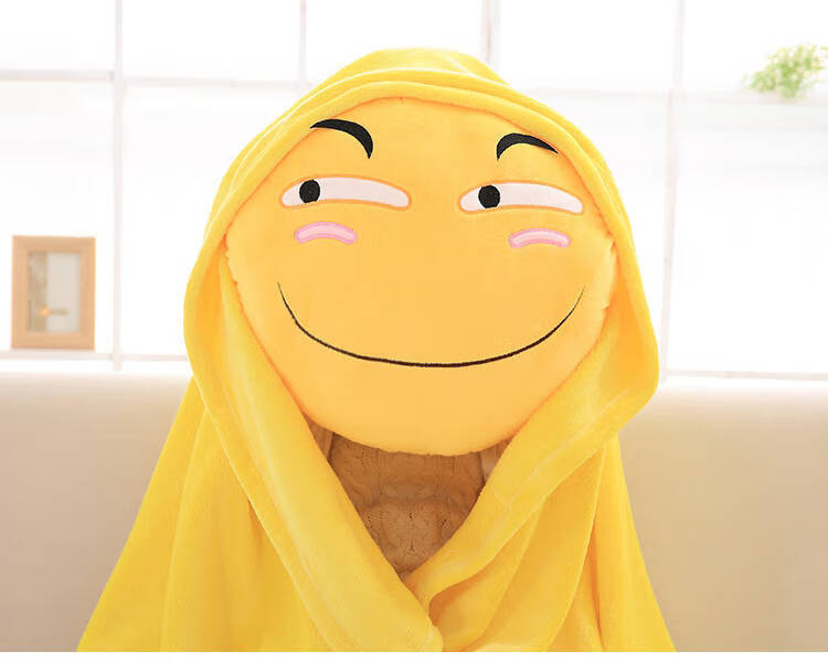 冰雪墩墩滑稽抱枕暖手抱枕被子两用可爱女生睡觉趴枕靠枕表情包男生车