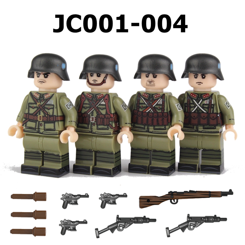兼容乐高lego积木二战拼装人仔jc001007军88师29军兵人士兵拼装模型