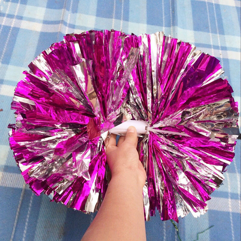 啦啦操花球啦啦队手拿花舞蹈演出手摇花广场舞手柄双头拉拉队手花金色