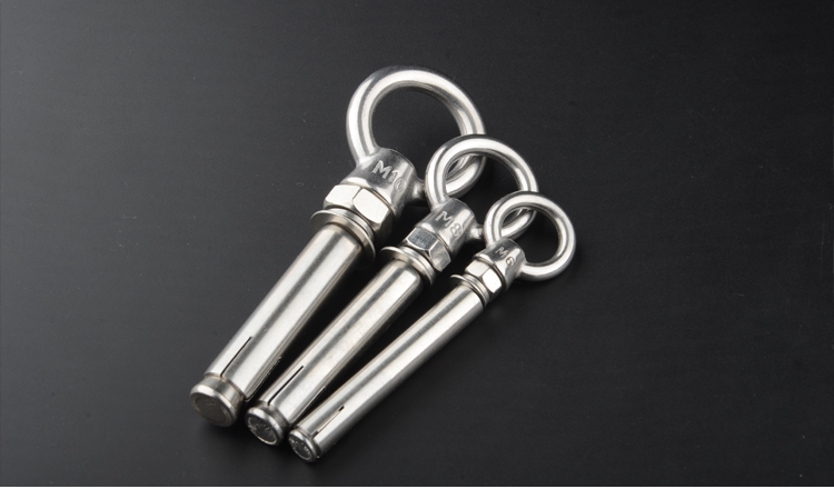 筠芸筌304不锈钢膨胀圈螺丝螺栓带环螺丝房顶秋千挂钩吊钩吊环螺钉m