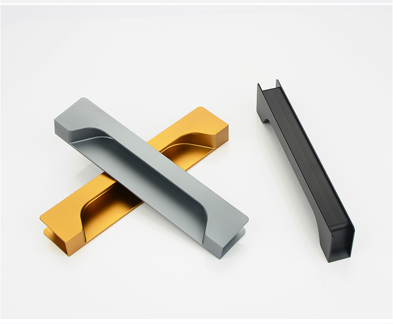 嵌入式隐形门暗拉手暗装隐藏推拉门移门暗藏内嵌抽屉衣柜门长把手 a款