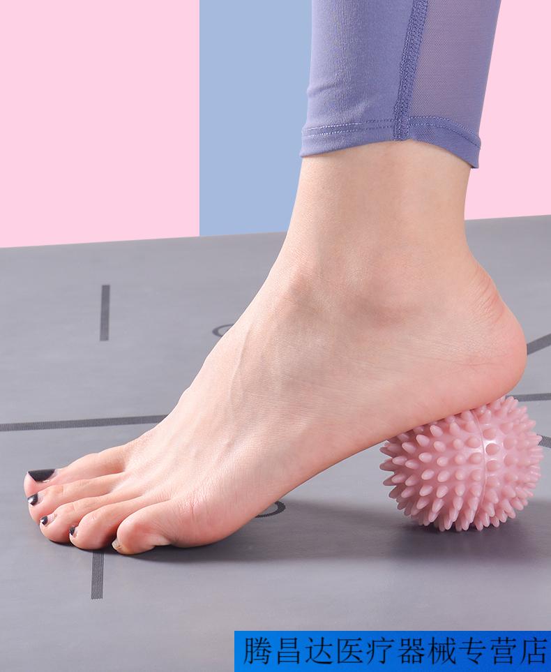 狼牙棒滚轴健身放松经筋膜弹力棒齿轮擀按摩器小腿蓝粉迷彩按摩棒