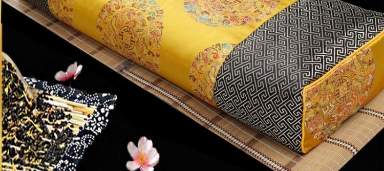 皇帝枕古代枕头高枕不塌枕头硬枕实心高中式仿古套宫廷皇帝复古荞麦