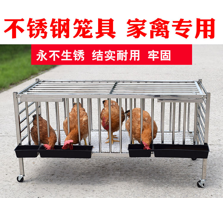 鸡笼家用大号特大养殖笼自家养鸡笼子不锈钢双层多层家庭养鸡笼子宝宠