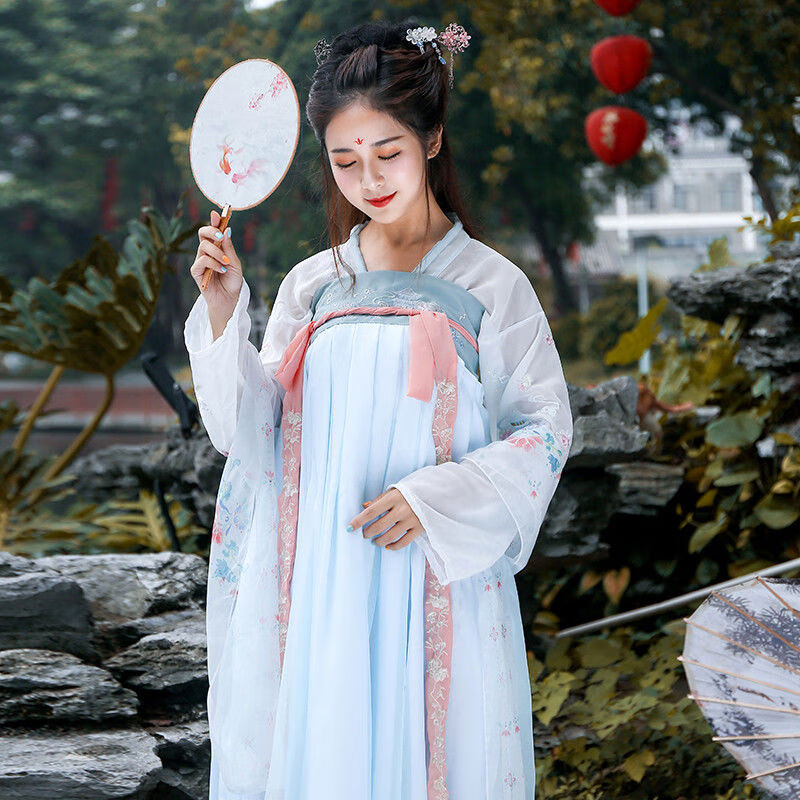 溪流淙汉服女仙气古风古装衣服女仙女超仙套装齐胸襦裙大码成人汉服