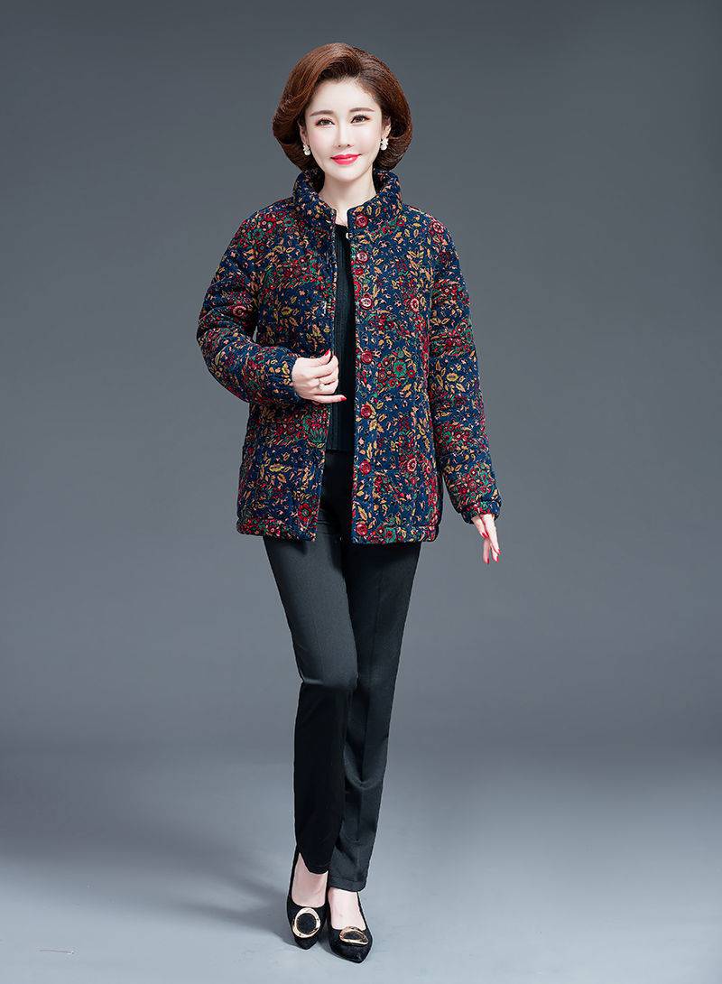 恒源祥棉服女反季节老人60岁妈妈纯棉衣中老年装大号