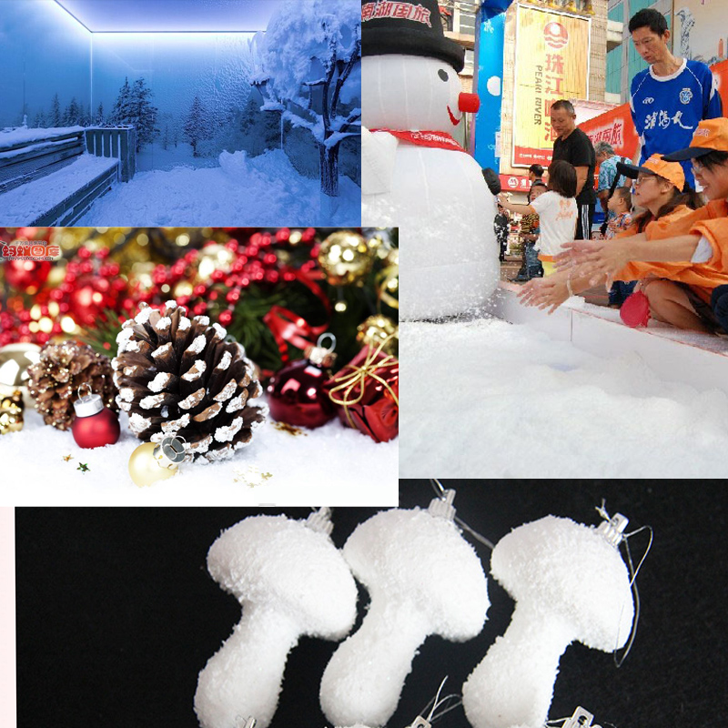 【新品】人造雪粉仿真雪花 圣诞干雪布置场景 人工造雪假雪 橱窗室内
