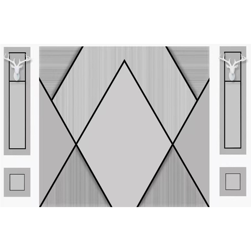 电视背景墙壁纸现代简约墙纸几何线条客厅3d立体影视墙布订做壁画的3d
